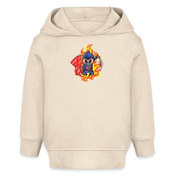 1er anniversaire Garçon 1 an Ninja - Sweat à capuche bébé bio Stanley/Stella - écru doux - Devant