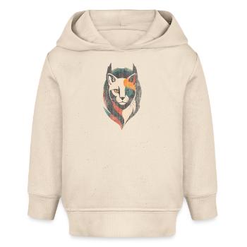 Für Katzenfans Katze Kunst - Baby Organic Hoodie Baby Cruiser von Stanley/Stella - Natur - Vorne