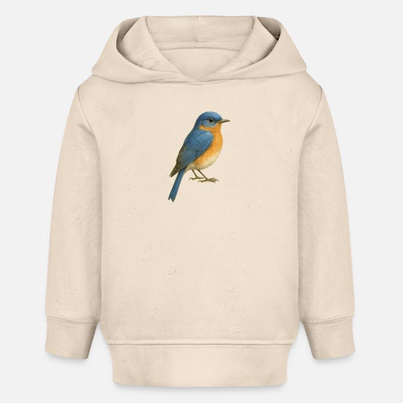 Bluebird – Couleurs de la liberté - Sweat à capuche bébé bio Stanley/Stella - écru doux