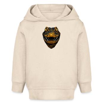 Kaiman Krokodil Alligator Reptilien Kroko Kaimane - Baby Organic Hoodie Baby Cruiser von Stanley/Stella - Natur - Vorne