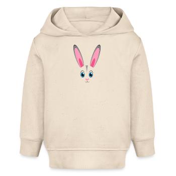 Niedliches Kaninchengesicht Kawaii Bunny Oster-Faulheitskostüm - Baby Organic Hoodie Baby Cruiser von Stanley/Stella - Natur - Vorne