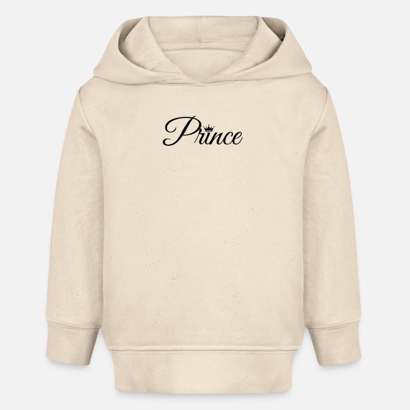 Prince - Sweat à capuche bébé bio Stanley/Stella - écru doux