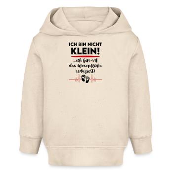Ich bin nicht klein Reduziert Baby Säugling - Baby Organic Hoodie Baby Cruiser von Stanley/Stella - Natur - Vorne