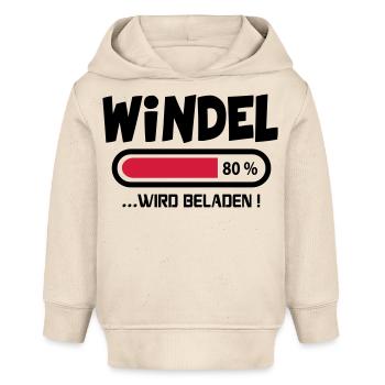 Baby Windel Geburstag Geschenk Sprüche - Baby Organic Hoodie Baby Cruiser von Stanley/Stella - Natur - Vorne
