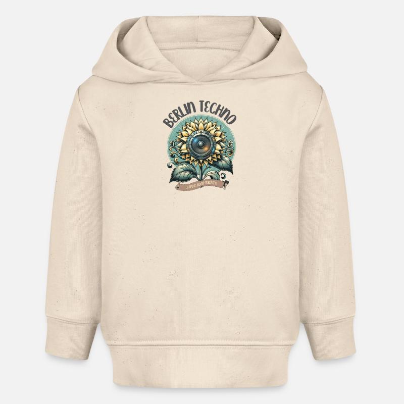 Berlin Techno - Amour et Beats - Sweat à capuche bébé bio Stanley/Stella - écru doux