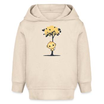 Cute Monkey Design - Singe au design minimaliste - Sweat à capuche bébé bio Stanley/Stella - écru doux - Devant