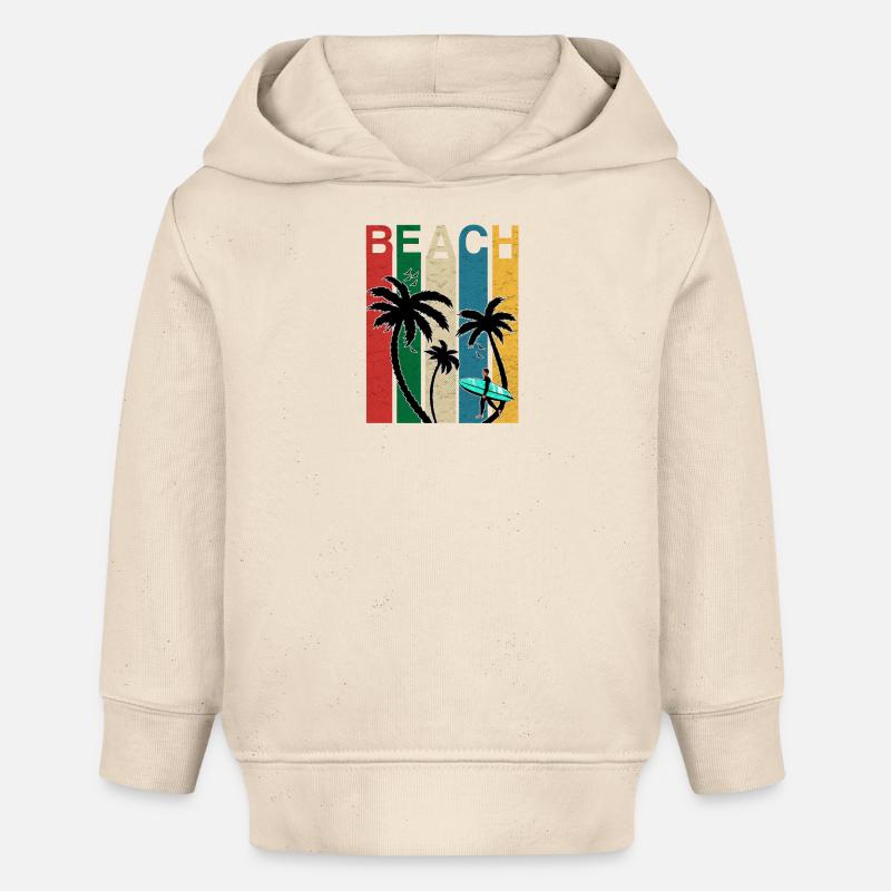 Plaisir de plage coloré - Sweat à capuche bébé bio Stanley/Stella - écru doux