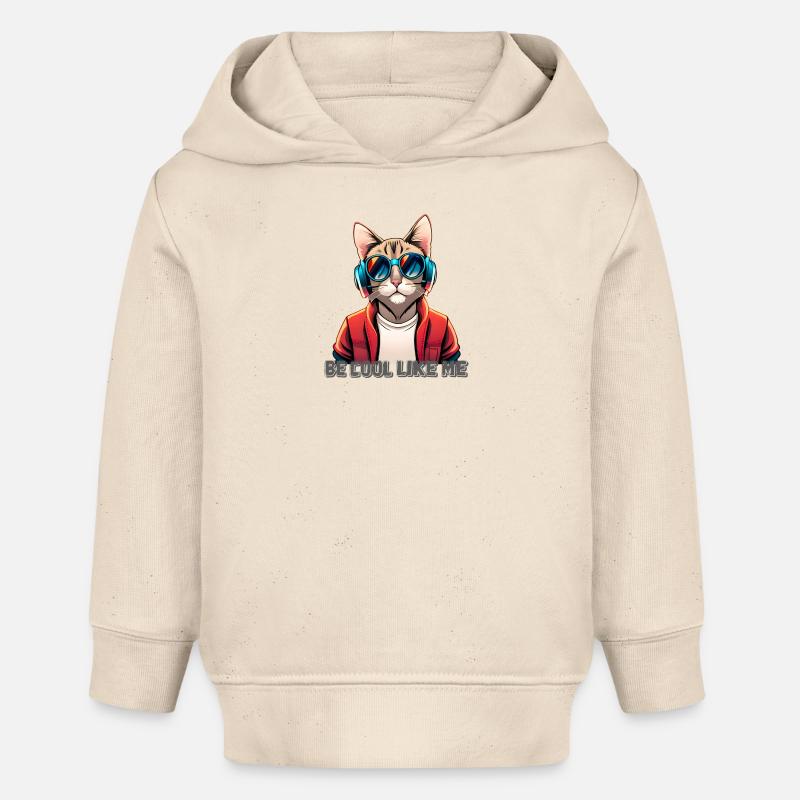 Sois cool comme moi - Sweat à capuche bébé bio Stanley/Stella - écru doux
