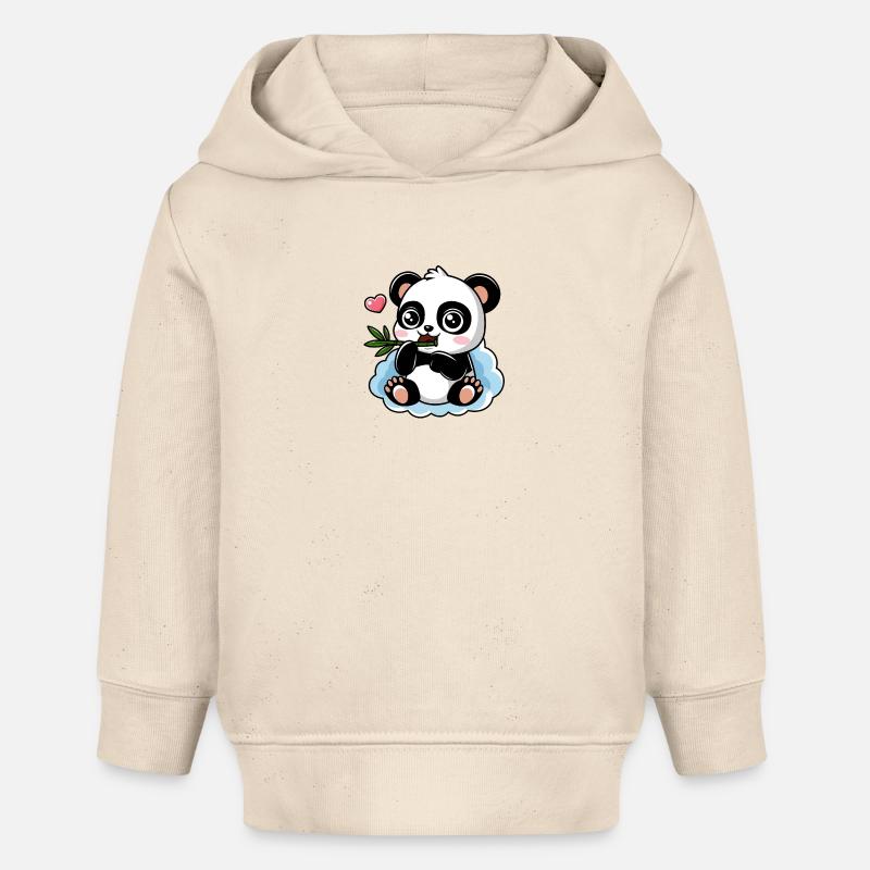 Paulchen Panda - Sweat à capuche bébé bio Stanley/Stella - écru doux