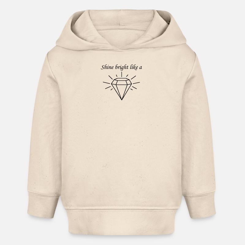Brille comme un diamant - Sweat à capuche bébé bio Stanley/Stella - écru doux