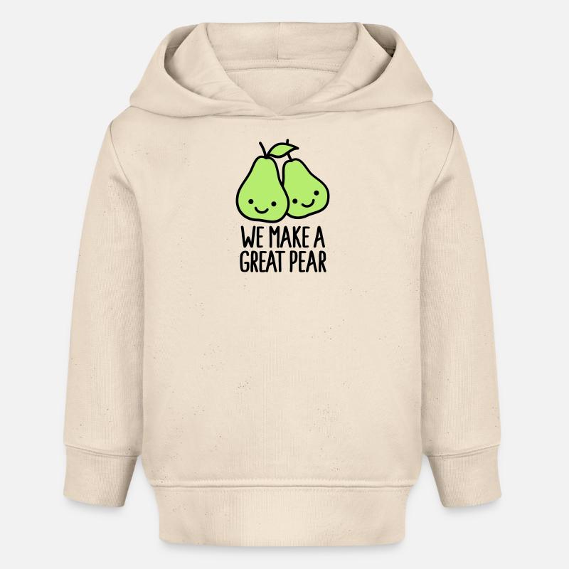 We make a great pear - Sweat à capuche bébé bio Stanley/Stella - écru doux