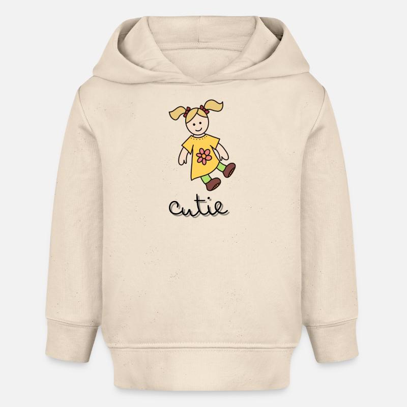 CUTIE - Sweat à capuche bébé bio Stanley/Stella - écru doux