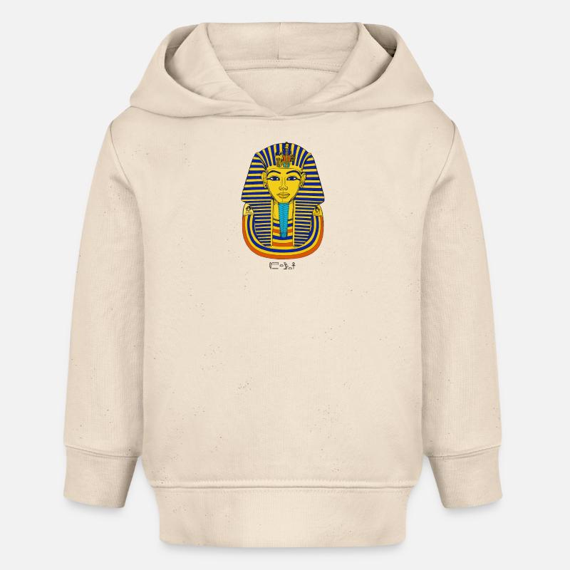 Toutankhamon - Pharaon d'Égypte - Sweat à capuche bébé bio Stanley/Stella - écru doux