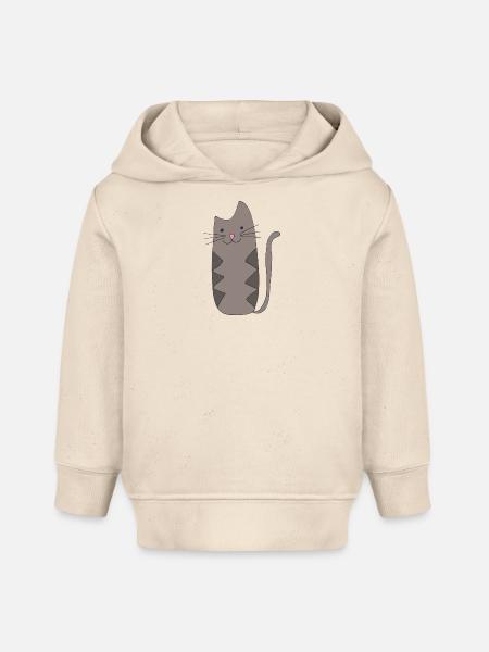 Zickzack-Katze Grau - Baby Organic Hoodie Baby Cruiser von Stanley/Stella - Natur