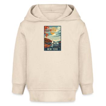 Entdecken Sie den Saratoga Lake im Bundesstaat New York - Baby Organic Hoodie Baby Cruiser von Stanley/Stella - Natur - Vorne