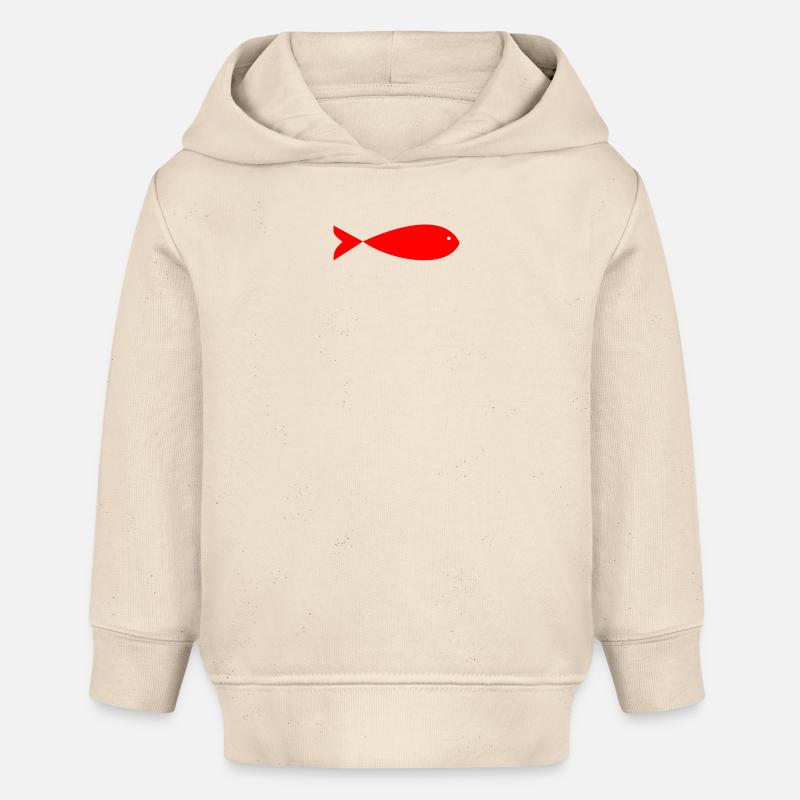 PÂQUES.POISSON. POISSON D'AVRIL. VACANCES. ETE - Sweat à capuche bébé bio Stanley/Stella - écru doux
