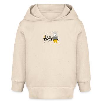 2. Geburtstag, zwei, zweiter, Bär, Birthday - Baby Organic Hoodie Baby Cruiser von Stanley/Stella - Natur - Vorne