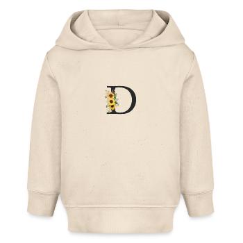 D Monogramm Sonnenblumen - Baby Organic Hoodie Baby Cruiser von Stanley/Stella - Natur - Vorne