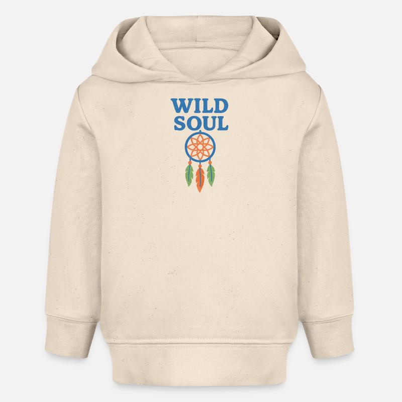 Attrape-Rêves de l’Âme Sauvage - Sweat à capuche bébé bio Stanley/Stella - écru doux