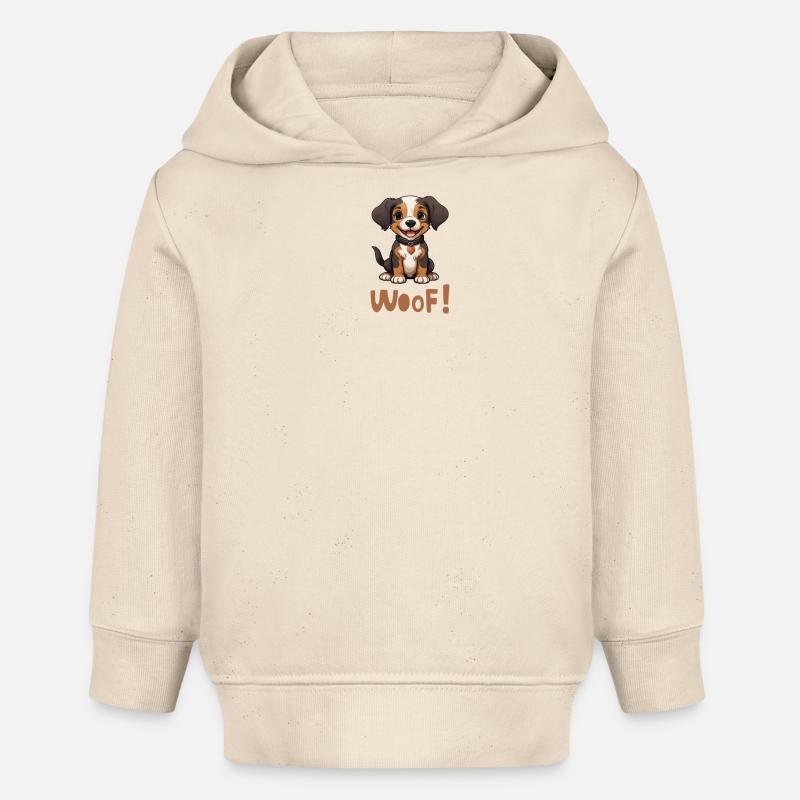 Chiots - Sweat à capuche bébé bio Stanley/Stella - écru doux