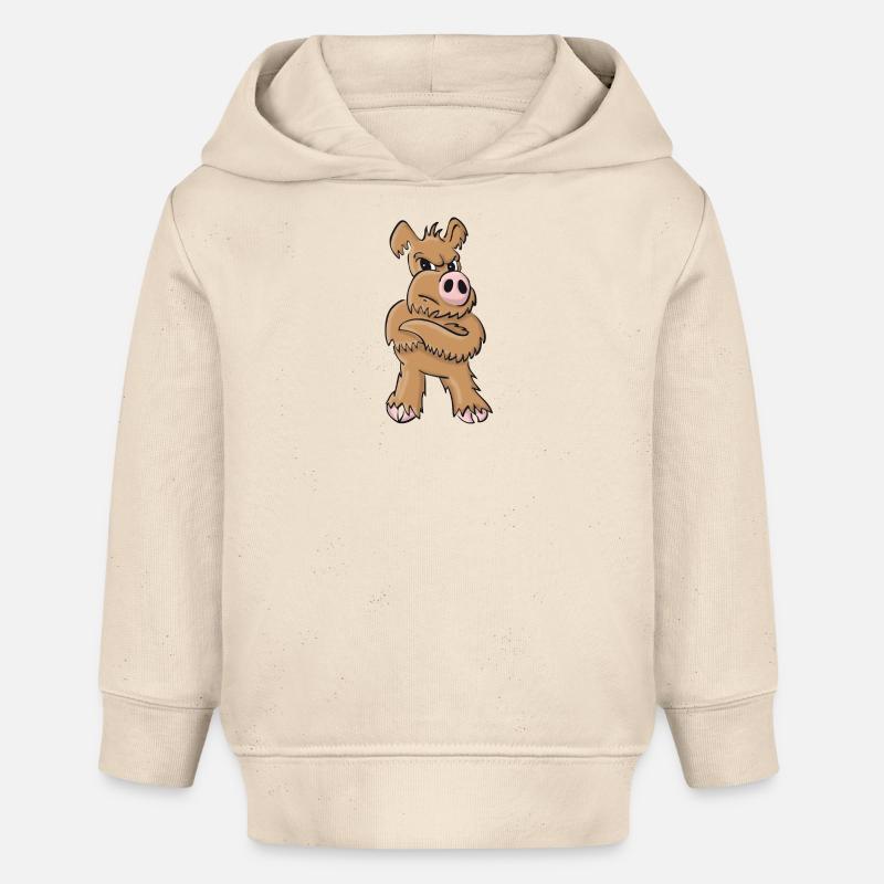 Chien plus faible debout - Sweat à capuche bébé bio Stanley/Stella - écru doux