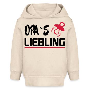 Baby Geburstag Geschenk Spruch Opas Liebling Opi - Baby Organic Hoodie Baby Cruiser von Stanley/Stella - Natur - Vorne