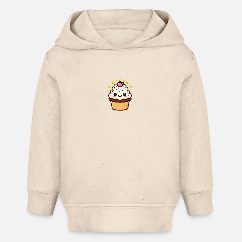Clara Cupcake - Sweat à capuche bébé bio Stanley/Stella - écru doux