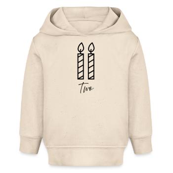 Kerzen zweiter Geburtstag - Baby Organic Hoodie Baby Cruiser von Stanley/Stella - Natur - Vorne