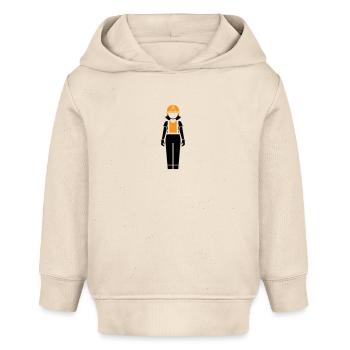 Bauarbeiter Frau - Baby Organic Hoodie Baby Cruiser von Stanley/Stella - Natur - Vorne