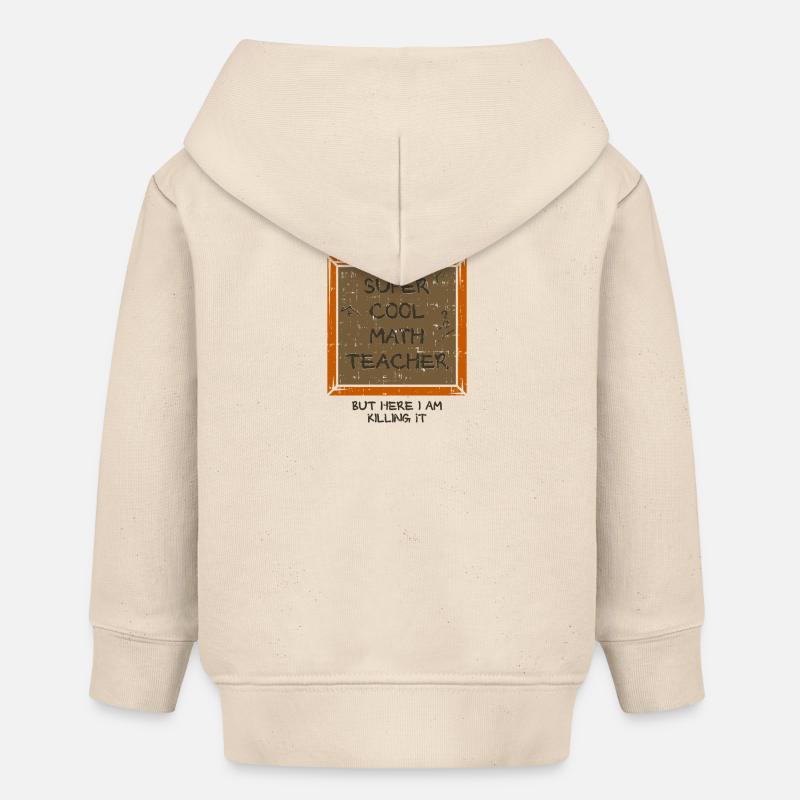 mathématiques - Sweat à capuche bébé bio Stanley/Stella - écru doux