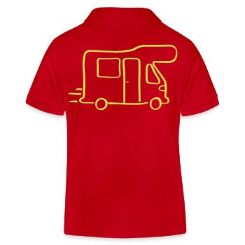 Wohnmobil - Kinder Organic Poloshirt Mini Sprinter von Stanley/Stella - Rot - Hinten