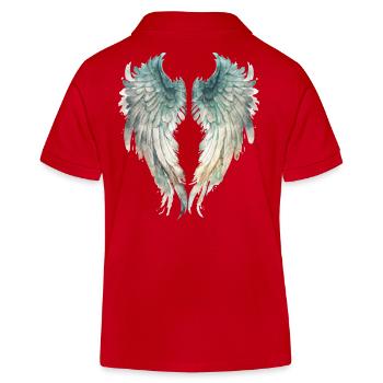 Ailes d'Ange Aquatiques Watercolor - Polo enfant bio Stanley/Stella - rouge - Dos