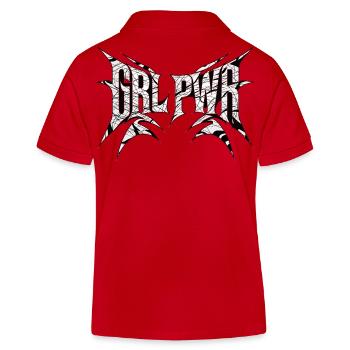 GRLPWR for women in the tuning scene - Kids Organic Polo Shirt by Stanley/Stella - red - Back