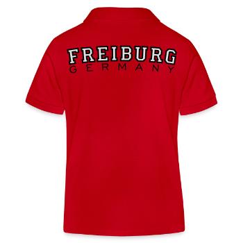 Freiburg Germany - Kinder Organic Poloshirt Mini Sprinter von Stanley/Stella - Rot - Hinten