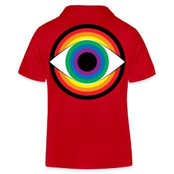 Hypnose Oeil Arc-en-ciel Coloré Voir Variété Magique - Polo enfant bio Stanley/Stella - rouge - Dos
