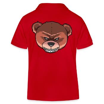 Horreur Halloween ours en peluche monstre effrayant - Polo enfant bio Stanley/Stella - rouge - Dos