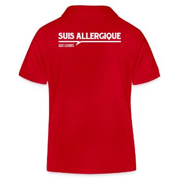 Suis allergique aux lundis - Polo enfant bio Stanley/Stella - rouge - Dos
