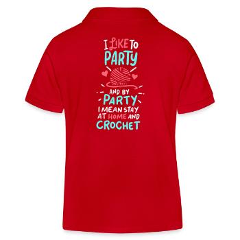 Crochet crochet crochet cadeau de tricot - Polo enfant bio Stanley/Stella - rouge - Dos