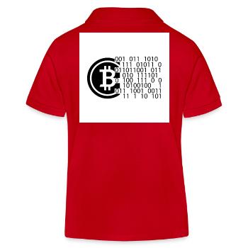 Bitcoin Code - Kinder Organic Poloshirt Mini Sprinter von Stanley/Stella - Rot - Hinten