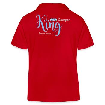 Camper King - Kids Organic Polo Shirt by Stanley/Stella - red - Back