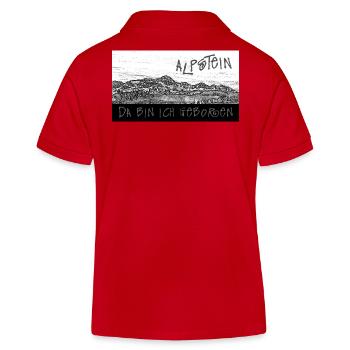 ALPSTEIN - C’est là que je suis né - Suisse - Polo enfant bio Stanley/Stella - rouge - Dos