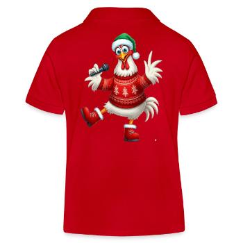 Urlaub Singende Henne Pullover - Kinder Organic Poloshirt Mini Sprinter von Stanley/Stella - Rot - Hinten