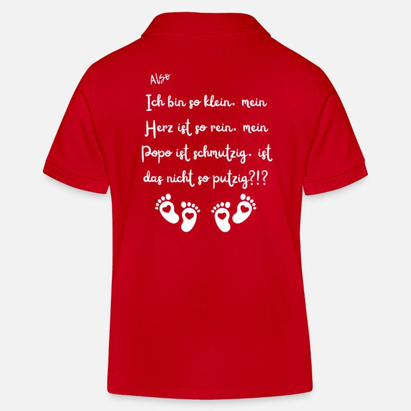 Ich bin so klein. - Kinder Organic Poloshirt Mini Sprinter von Stanley/Stella - Rot