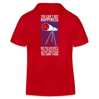Astronomie - You Can't Buy Happiness - Kinder Organic Poloshirt Mini Sprinter von Stanley/Stella - Rot - Hinten