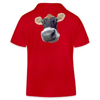 Muh Kuh - Kinder Organic Poloshirt Mini Sprinter von Stanley/Stella - Rot - Hinten