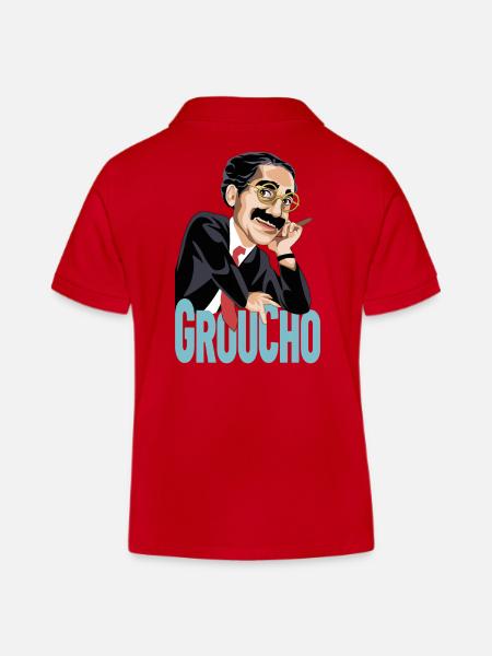 GROUCHO Le grand comédien du XXe siècle - Polo enfant bio Stanley/Stella - rouge