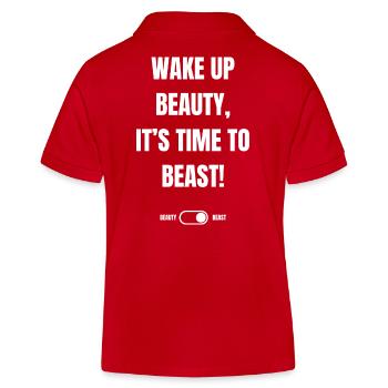 Es ist Zeit zum Beast - Kinder Organic Poloshirt Mini Sprinter von Stanley/Stella - Rot - Hinten