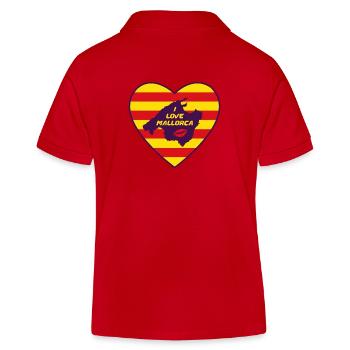 I Love Mallorca in den Farben der Islas Baleares - Kinder Organic Poloshirt Mini Sprinter von Stanley/Stella - Rot - Hinten