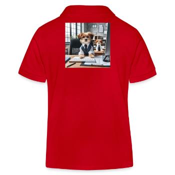 Chiens Cosplay Professionnel - Polo enfant bio Stanley/Stella - rouge - Dos
