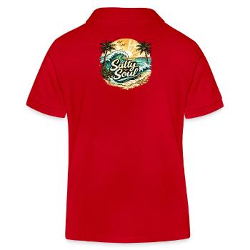 T-shirt de plage Salty Soul - Polo enfant bio Stanley/Stella - rouge - Dos